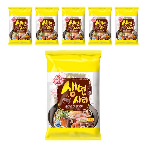 오뚜기 생면사리, 800g, 6개