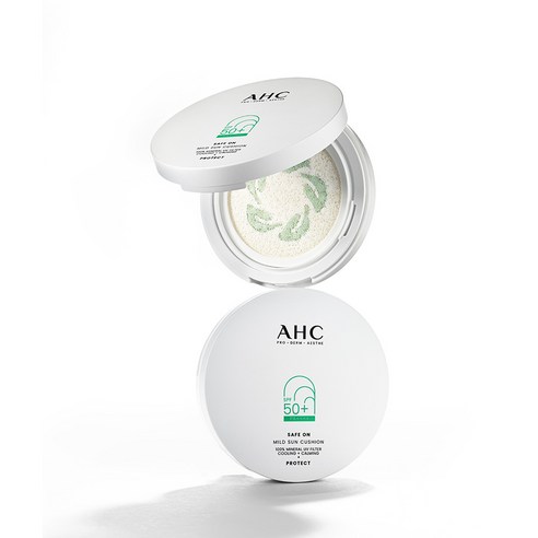 끈적임 없이 순한 AHC 선쿠션, 민감 피부도 안심!