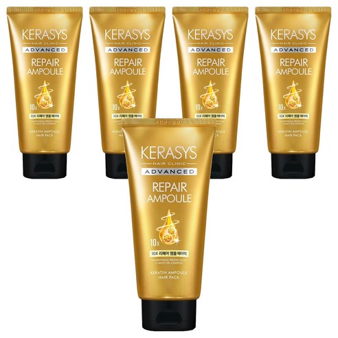 케라시스 어드밴스드 10X 리페어 앰플 헤어팩, 300ml, 5개