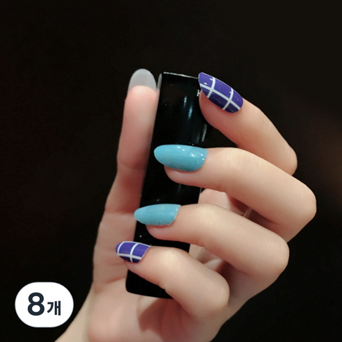 이엘피코리아 네일스티커 Q839 리단체크, 8개