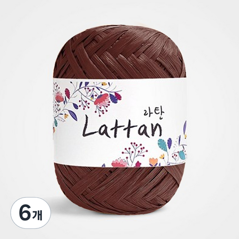 yarna 라탄 라피아 뜨개실 40g, 13번 반유광, 6개