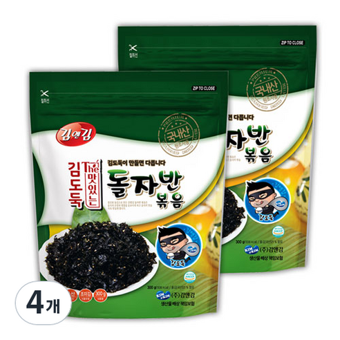 김앤김 김도둑 The 맛있는 돌자반, 4개, 300g