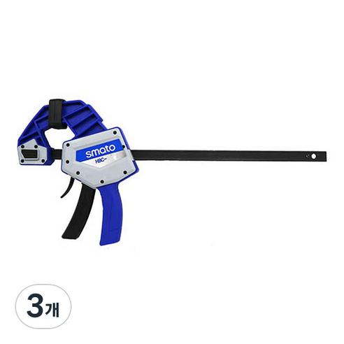목공용 퀵그립 클램프 HBC-8 200mm, 3개