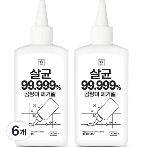 생활공식 살균 곰팡이 제거젤, 200ml, 6개
