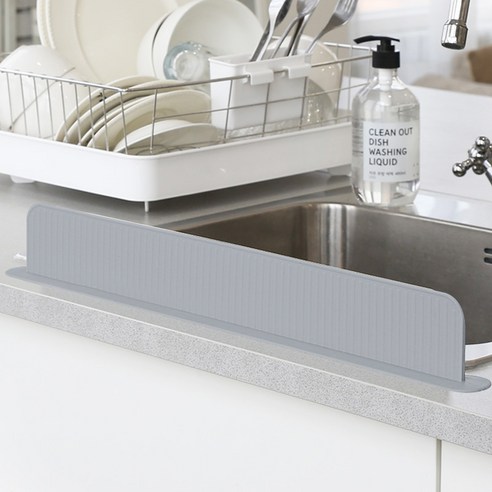 달팽이리빙 국산 퀴진드마망 실리콘 싱크대 물막이 와이드형 7cm, 그레이, 1개