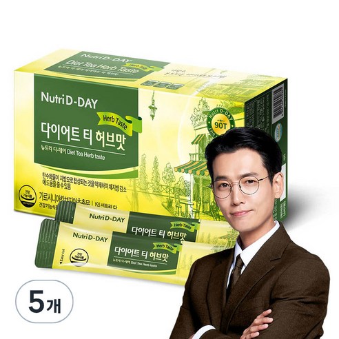 뉴트리디데이 다이어트 티 허브맛, 1.5g, 90개입, 5개