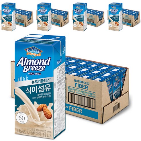 블루다이아몬드 아몬드브리즈식이섬유 190ml, 120개