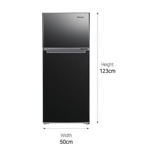 대용량, 슬림형, 에너지 효율적인 캐리어 클라윈드 소형 냉장고 CRFTD155BDE로 주방 공간을 최적화하세요.