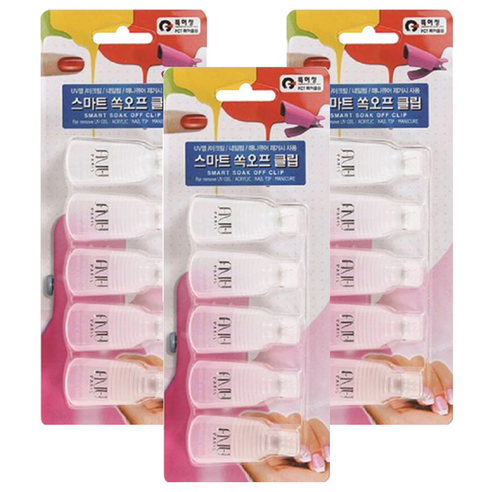 에이부 스마트 쏙오프 클립, 반투명, 15개