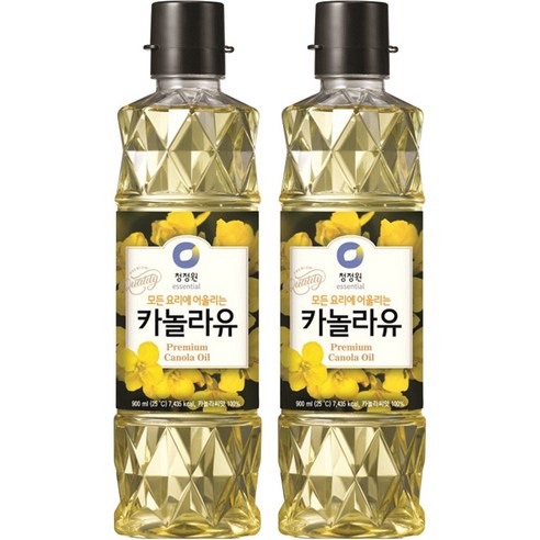 청정원 카놀라유, 900ml, 2개