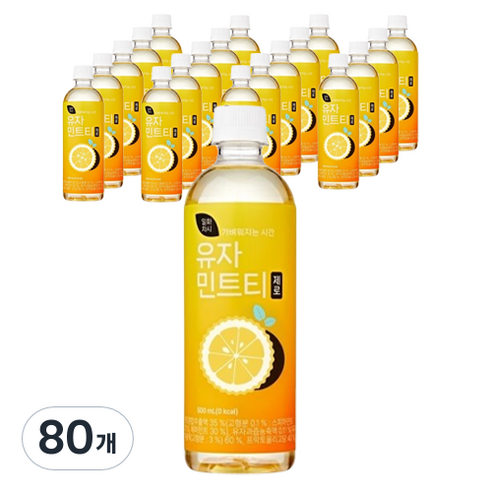 일화차시 유자민트티 제로, 500ml, 80개