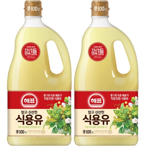 해표 식용유, 1.5L, 2개