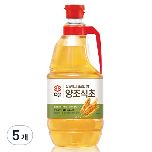 백설 양조식초, 1.8L, 5개