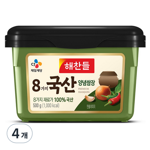 8가지 국산 양념쌈장, 500g, 4개