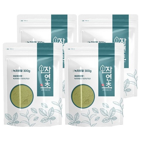 자연초 녹차분말, 300g, 4개