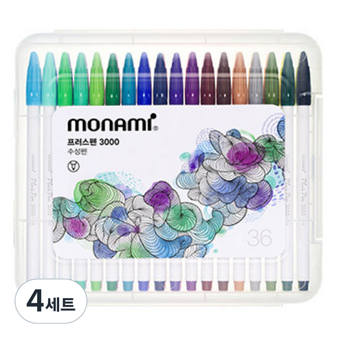 모나미 프러스펜 3000 0.4mm 세트, 36색, 4세트