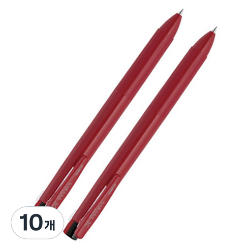 사라사 클립 3색 펜 0.4mm, 레드, 10개