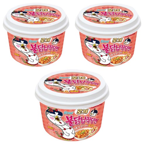 불닭 로제 납작 당면 169.4g, 3개