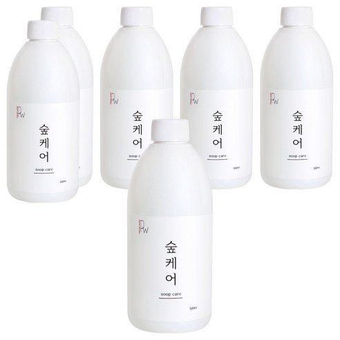 숲케어 편백수 피톤치드 섬유탈취제 리필, 500ml, 6개