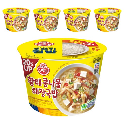 맛있는 오뚜기 컵밥 황태 콩나물해장국밥, 301.5g, 5개