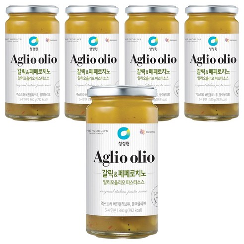 청정원 갈릭 앤 페페로치노 알리오올리오 파스타소스, 360g, 5개
