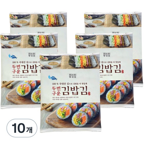 예맛 두번구운 김밥김, 33g, 10개