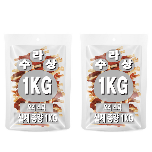 아이핏코리아 강아지 수라상 스틱 건조간식, 1kg, 2개, 오리