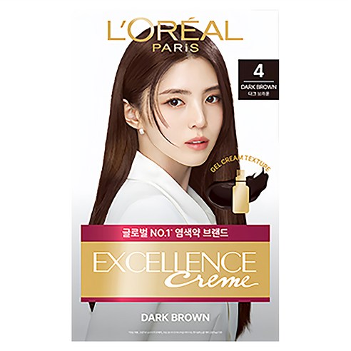 로레알파리 NEW 엑셀랑스 크림, 4호 다크 브라운, 1개