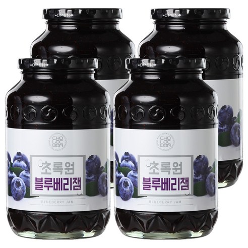 초록원 블루베리잼, 1kg, 4개