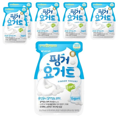 아이배냇 핑거 요거트, 플레인, 20g, 6개