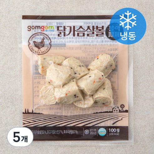곰곰 닭가슴살볼 블랙페퍼, 100g, 1개입, 5개