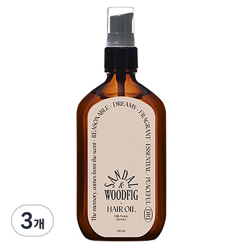 오디드 밀크프로틴 인텐시브 헤어 오일 샌달우드피그, 100ml, 3개