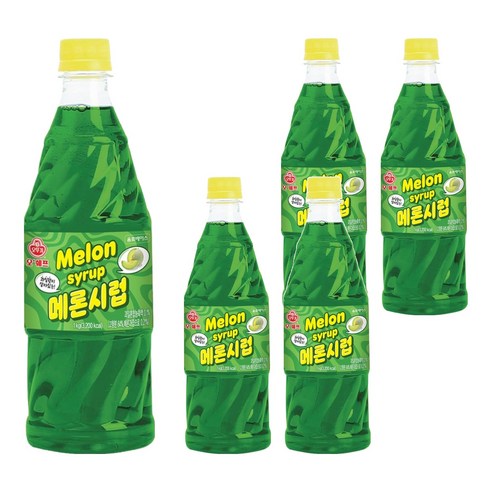 오뚜기 메론시럽, 1kg, 5개