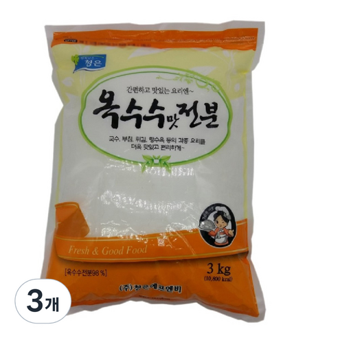 청은 옥수수맛 전분, 3kg, 3개