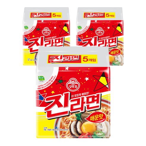 오뚜기 진라면 매운맛 120g, 15개
