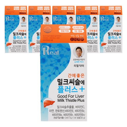 리얼닥터 간에 좋은 밀크씨슬에 플러스, 30정, 6개