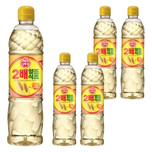 오뚜기 2배 양조식초, 900ml, 5개