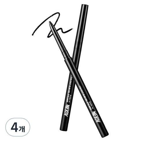머지 더 퍼스트 슬림 젤 아이라이너 0.05g, GS1 BLACK ONYX 블랙 오닉스, 4개