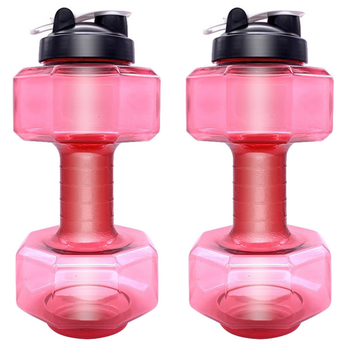 순잠 무게조절 물아령 워터 덤벨 2600ml 핑크, 2개