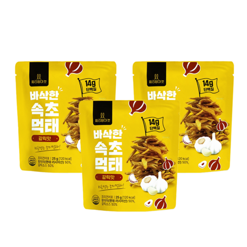 속초 먹태 갈릭맛, 25g, 3개