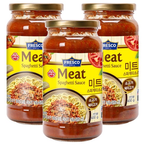 오뚜기프레스코 미트 스파게티 소스, 400g, 3개
