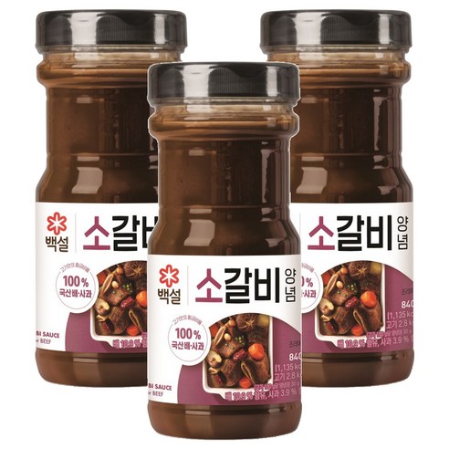 백설 소갈비 양념, 840g, 3개