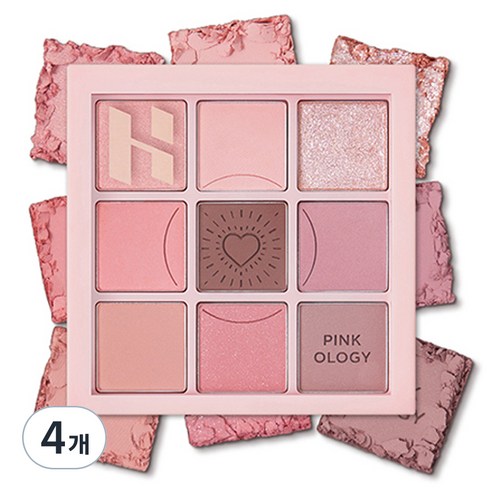 홀리카홀리카 마이 페이브 무드 아이 팔레트 8g, 핑크올로지, 4개