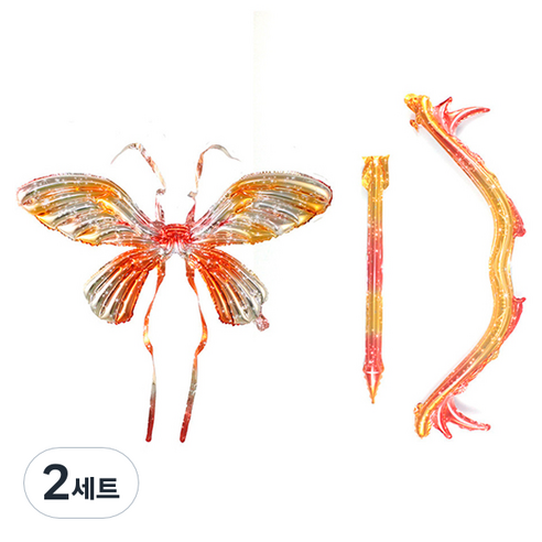 마켓감성 엘프궁수 풍선 3종 세트, 심포니오렌지, 2세트