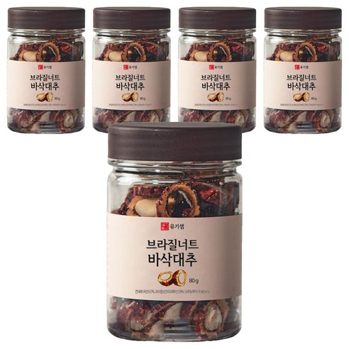 유기샘 브라질너트 바삭대추 80g, 5개