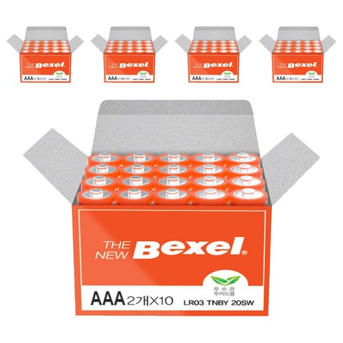 벡셀 더뉴 알카라인 AAA건전지, 20개입, 5개