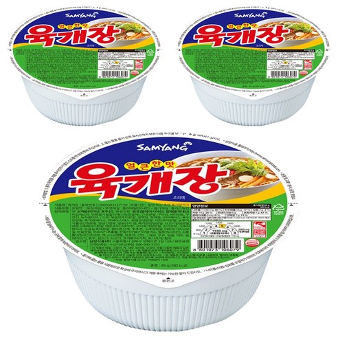 삼양 육개장 컵라면 86g, 3개