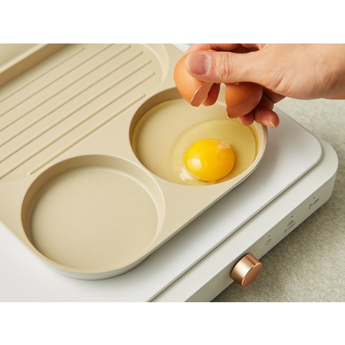 코멧 키친 3구 에그팬 (인덕션 사용 가능), 210mm, 1개