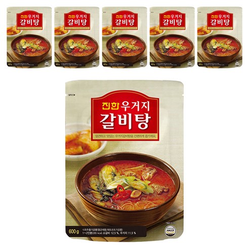 진한 우거지 갈비탕, 600g, 6개
