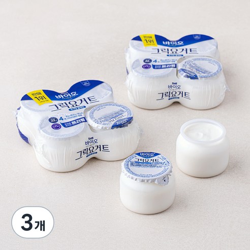 매일바이오 매일 그릭요거트 무가당 플레인 8개입, 80g, 3개